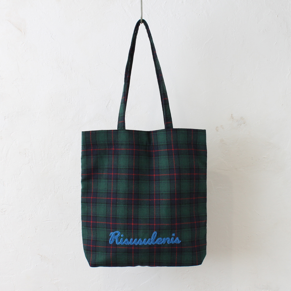 SOBIA ロゴサガラ刺繍チェックトート /GR